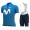 2020 Team Movistar Fietskleding Set Fietsshirt Met Korte Mouwen+Korte Koersbroek Bib 220VJPT