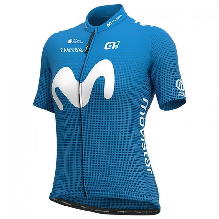 2020 Team Movistar Dames Wielershirt Korte Mouw 632CQHJ