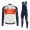 2020 Trek Segafredo Factory Racing Wit-Rood Thermal Fietskleding Set Wielershirts Lange Mouw+Lange Wielrenbroek Bib 647UQVZ