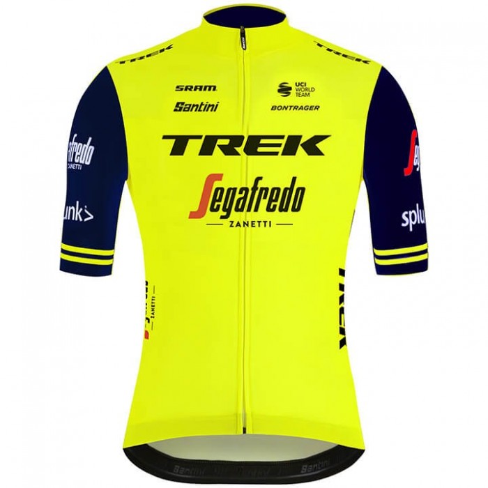 2020 Trek Segafredo Geel Wielershirt Korte Mouw 962GNBI