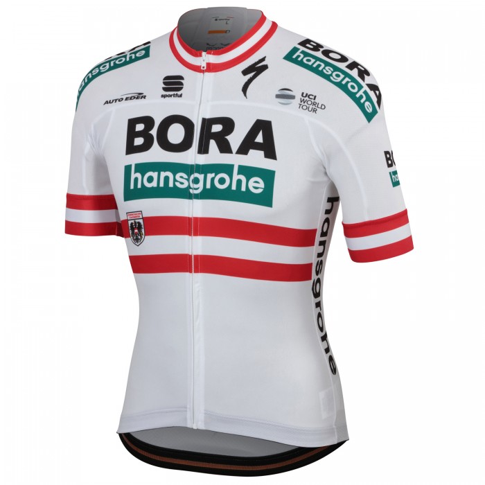 Bora Hansgrohe 2019 Austrian Champion Wielershirt Korte Mouw