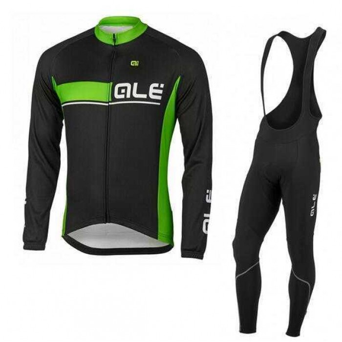 2016 ALE Wielerkleding Set Wielershirt Lange Mouwen+Lange Fietsbroeken Bib Vliezen-3