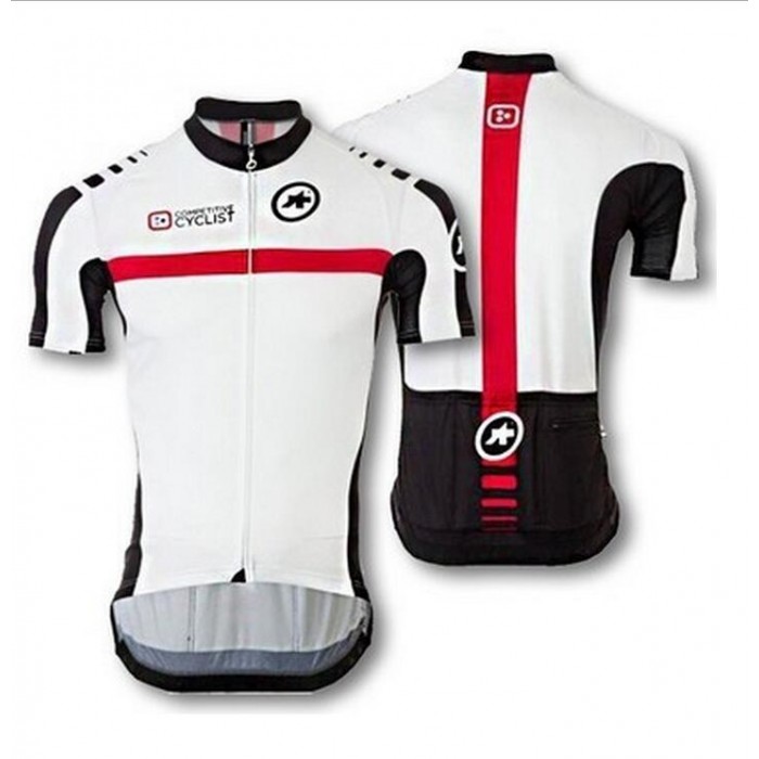 2016 ASSOS Wielershirt Korte Mouw Rood Wit Zwart