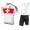 2016 ASSOS Fietskleding Set Fietsshirt Met Korte Mouwen+Korte Koersbroek Rood Wit