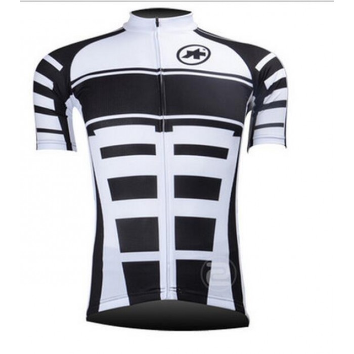 2016 ASSOS Wielershirt Korte Mouw Wit Zwart