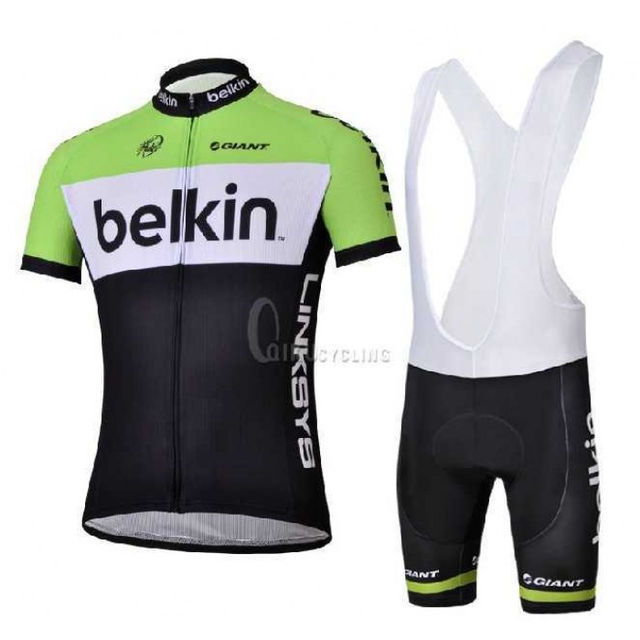 Belkin Pro Team Blanco Fietskleding Set Fietsshirt Met Korte Mouwen+Korte Koersbroek