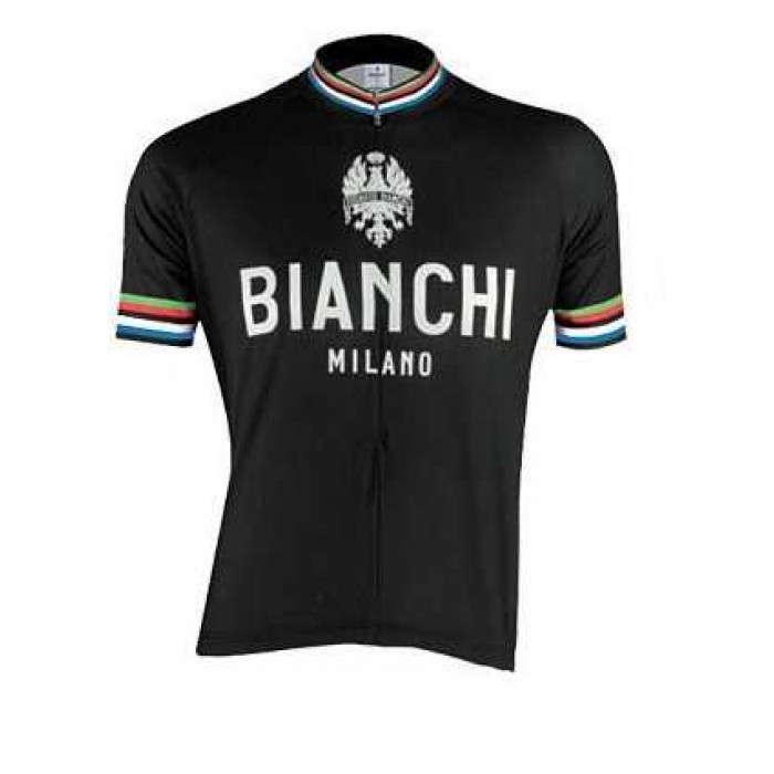 2016 BIANCHI-MILANO PRIDE Wielershirt Korte Mouw Zwart