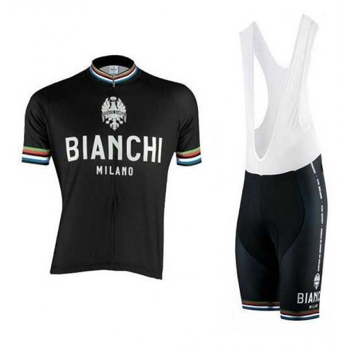 2016 BIANCHI-MILANO PRIDE Wielershirt Korte+Korte Fietsbroeken Bib