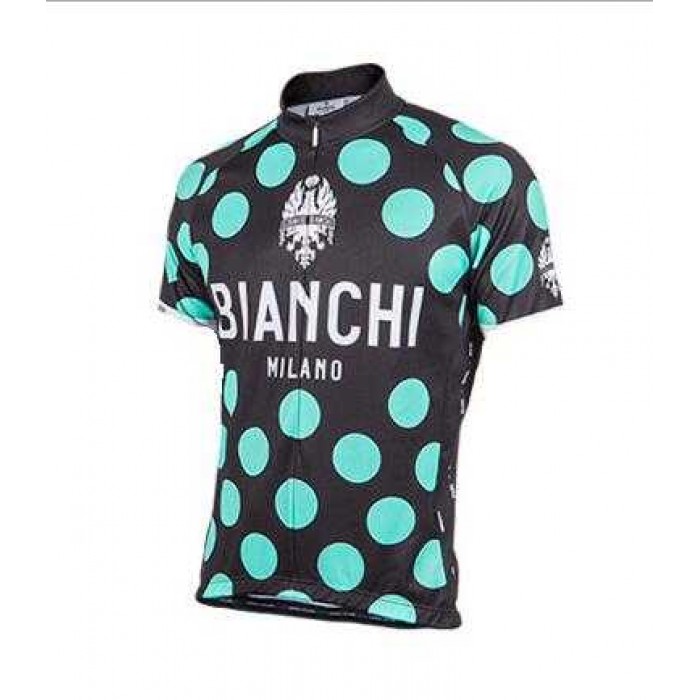 2016 BIANCHI-MILANO POLKA DOT Wielershirt Korte Mouw