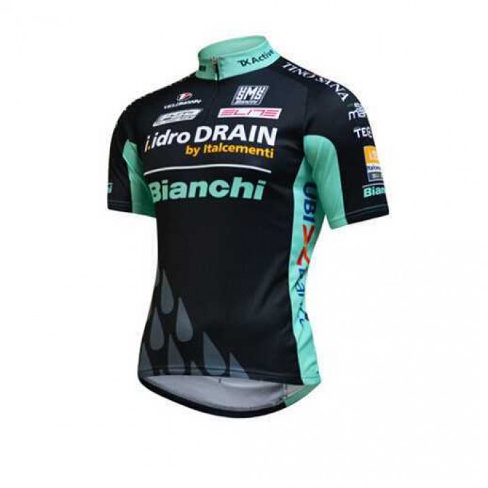 2015 Bianchi Idro Drain Wielershirt Met Korte Mouwen