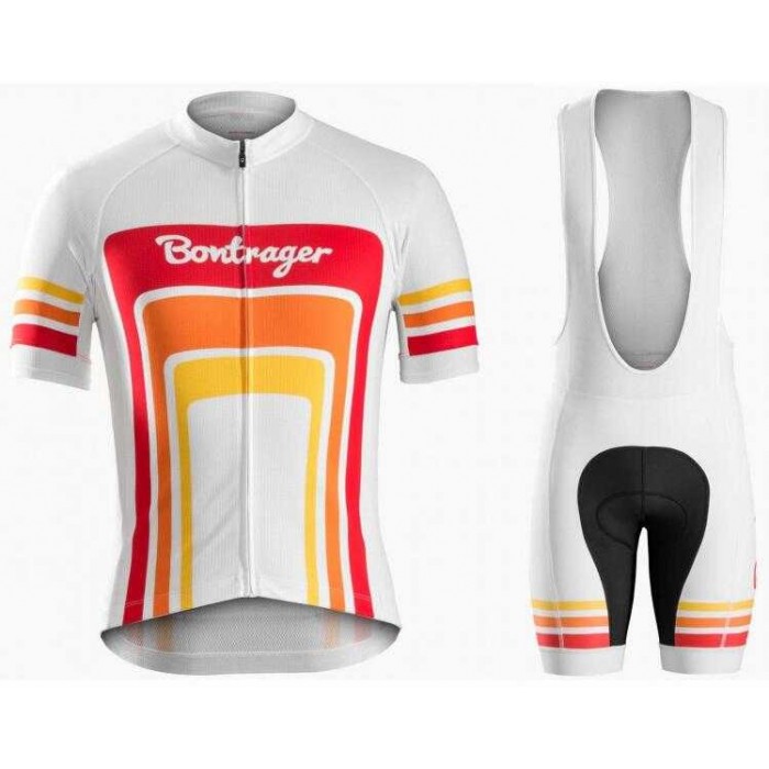 2016 Bontrager Fietskleding Set Fietsshirt Met Korte Mouwen+Korte Koersbroek Oranje Rood