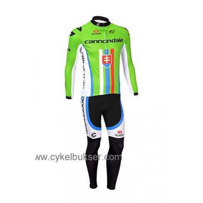 Cannondale Slovacca Champion Wielerkleding Set Wielershirt Lange Mouw+Lange Fietsbroeken