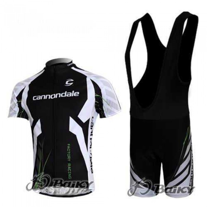 Cannondale Pro Team Fietskleding Set Fietsshirt Met Korte Mouwen+Korte Koersbroek Zwart Wit