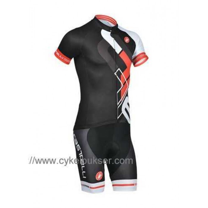 Castelli FramHerenti Wielerkleding Set Set Wielershirts Korte Mouw+Fietsbroek Zwart