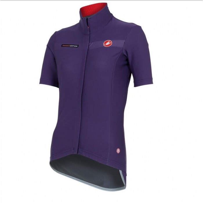 2016 Castelli Vrouwen Gabba Wielershirt Korte Mouw Purper