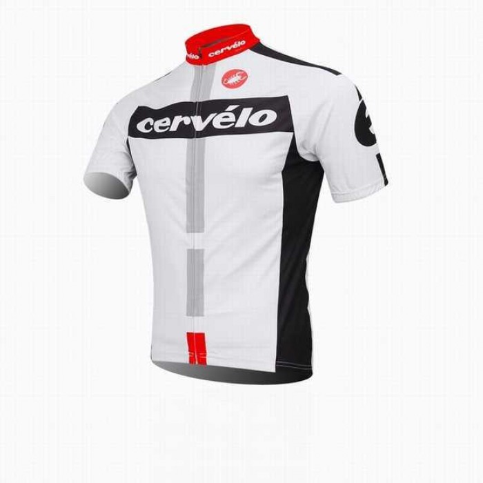 2014 Castelli Cervelo Wielershirt Met Korte Mouwen Wit