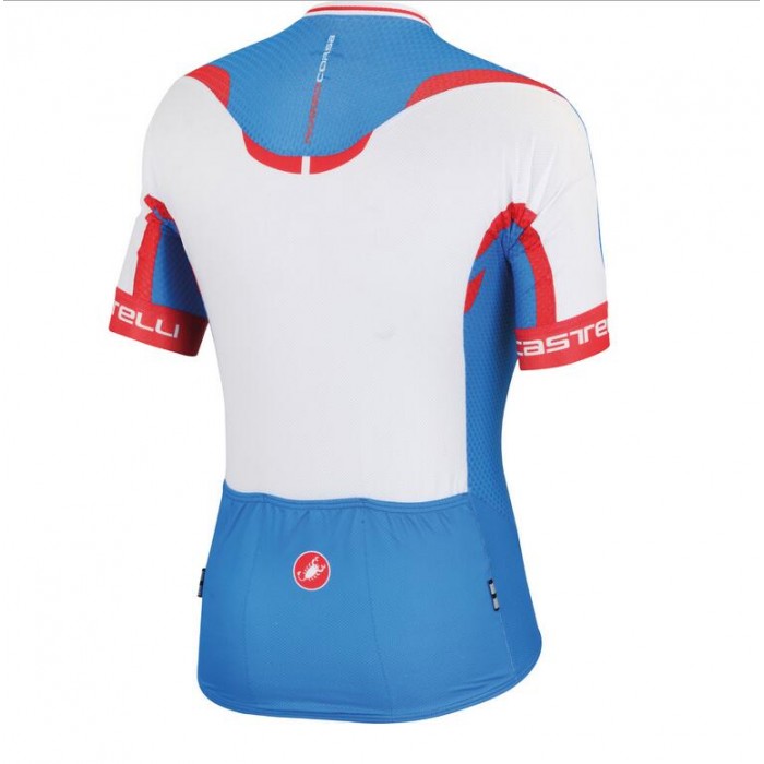 2016 Castelli Klimmers 2.0 Wielershirt Korte Wit Blauw