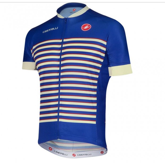 2016 Castelli Exclusive Volo Wielershirt Korte Mouw Blauw