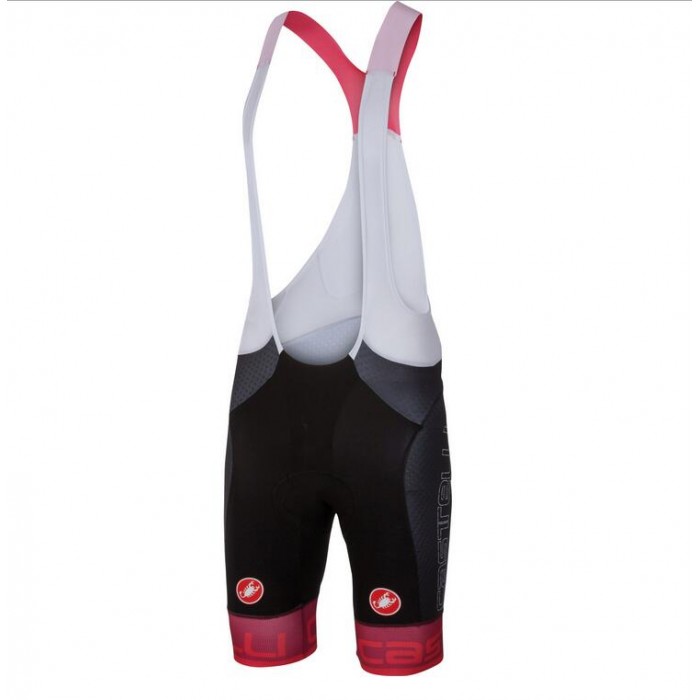 2016 Castelli Free Aero Race Korte Fietsbroeken Bib Rood Zwart