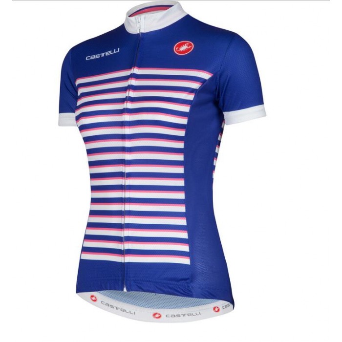 2016 Castelli Vrouwen Exclusive Sailor Volo Wielershirt Korte Mouw Blauw