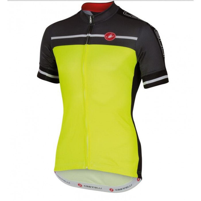 2016 Castelli Velocissimo Wielershirt Korte Mouw Geel