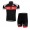 Castelli Wielerkleding Set Wielershirts Korte Mouw+Fietsbroek Zwart Rood
