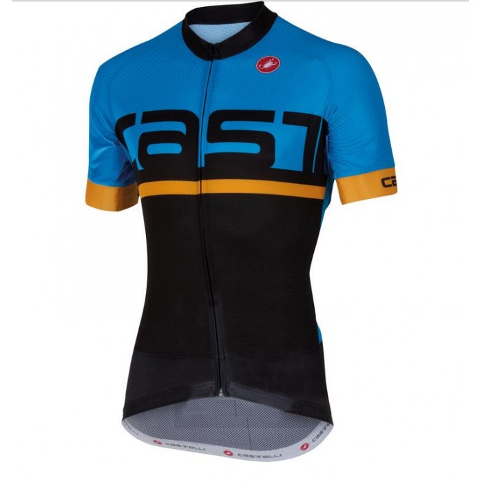 2016 Castelli Meta Wielershirt Korte Mouw Zwart Blauw