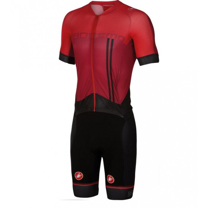 2016 Castelli Sanremo 3.2 Fietskleding Wielershirt Korte Rood Zwart