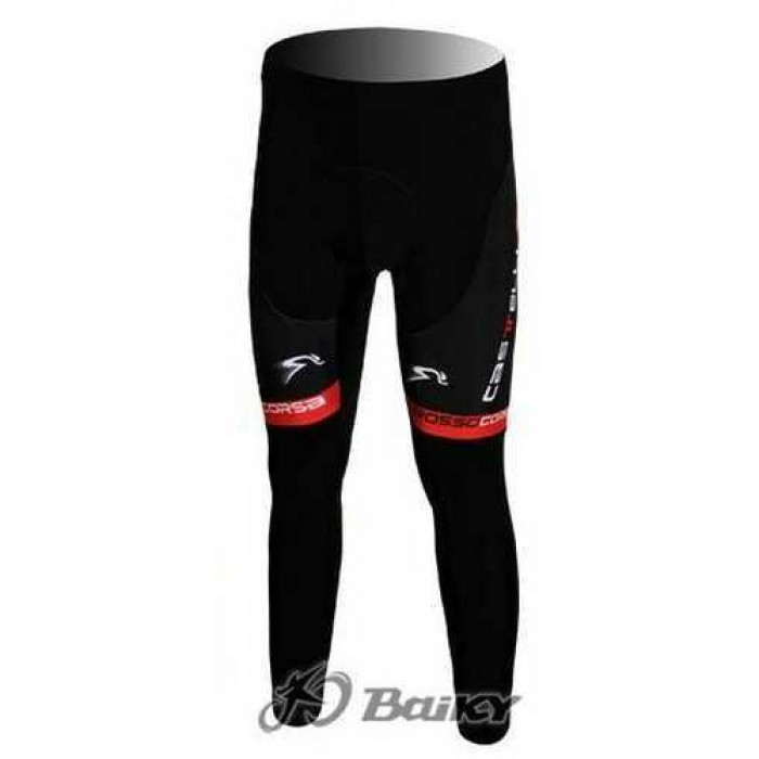 Castelli Lange Fietsbroeken Rood Wit