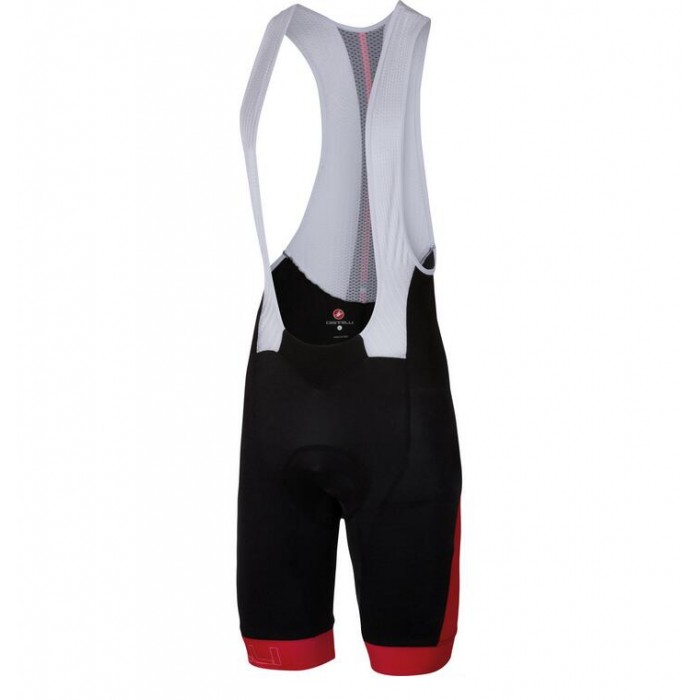 2016 Castelli Velocissimo Korte Fietsbroeken Bib Rood Zwart