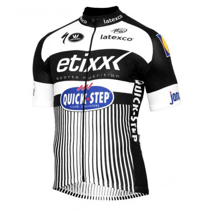 2016 Etixx Quick Step Wielershirt Met Korte Mouwen Wit