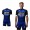 2016 Etixx-Quick Step Blauw Fietskleding Set Fietsshirt Met Korte Mouwen+Korte Koersbroek