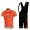 Euskaltel-Euskadi Pro Team Fietskleding Set Fietsshirt Met Korte Mouwen+Korte Koersbroek Oranje