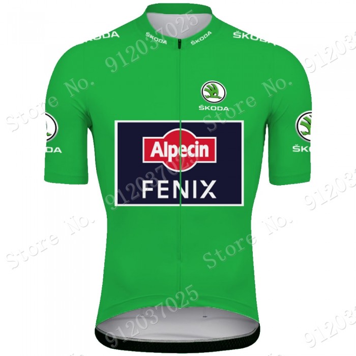 Green Alpecin Fenix Tour De France 2021 Team Wielerkleding Fietsshirt Korte Mouw YBFMDj