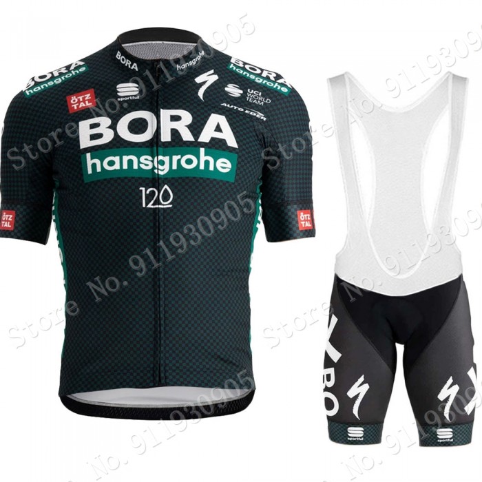 Bora Hansgrohe Tour De France Pro Team 2021 Fietskleding Set Wielershirts Korte Mouw+Korte Fietsbroeken Bib BEvjOO