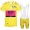 Yellow EF Education Frist Tour De France 2021 Team Fietskleding Set Wielershirts Korte Mouw+Korte Fietsbroeken Bib T6Ce9F