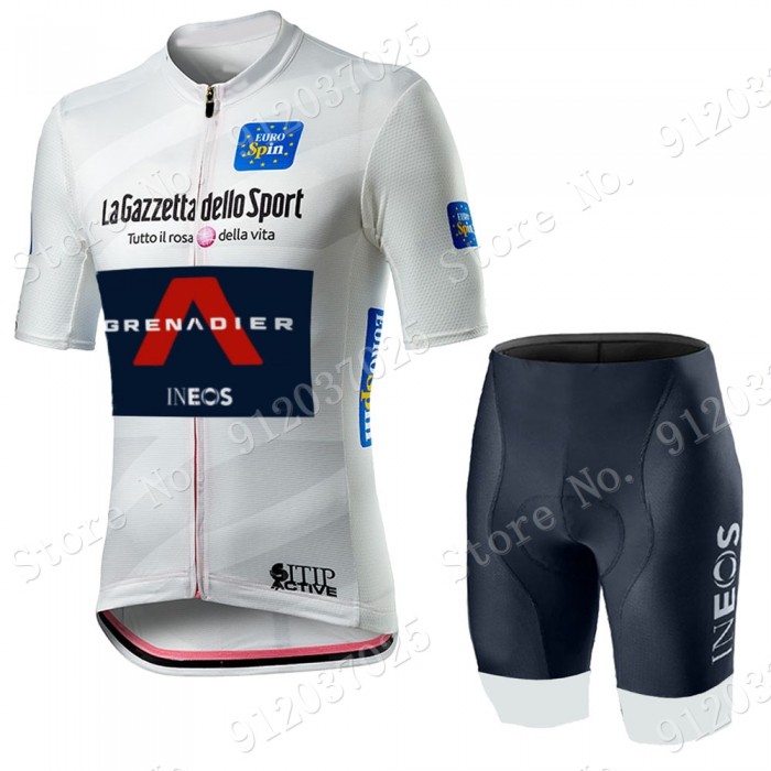 White Giro D'italia 2021 Ineos Grenaider Fietskleding Fietsshirt Korte Mouw+Korte Fietsbroeken MJbvuH