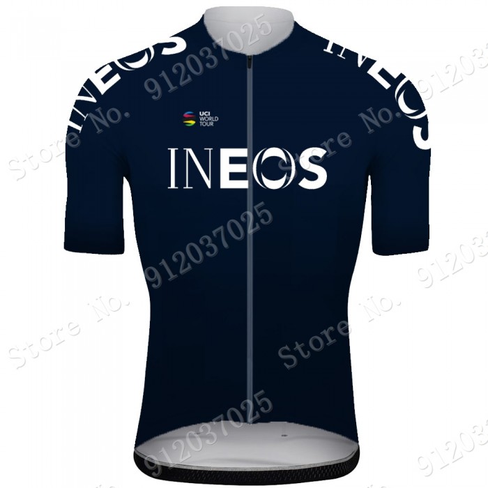 Blue New Ineos Grenadier 2021 Team Wielerkleding Fietsshirt Korte Mouw SjN4w0