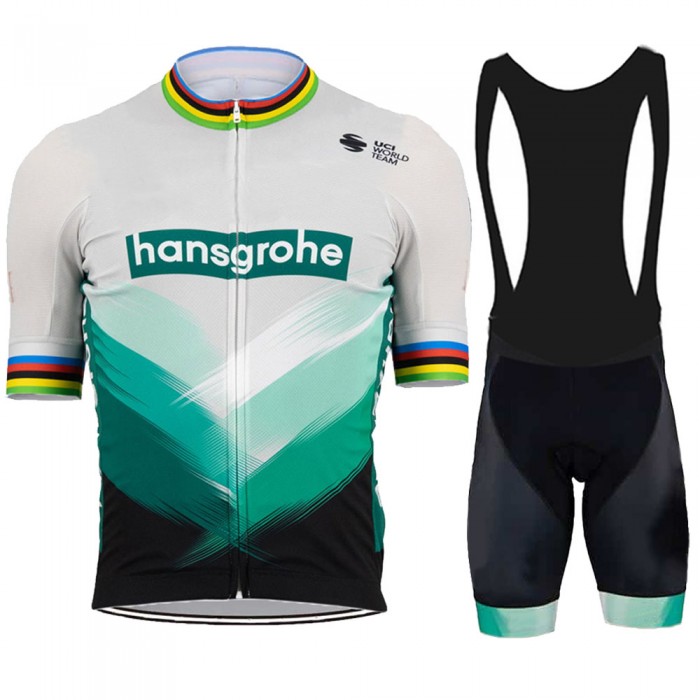 Bora Hansgrohe Pro 2021 Team Fietskleding Set Wielershirts Korte Mouw+Korte Fietsbroeken Bib Lp4sRt