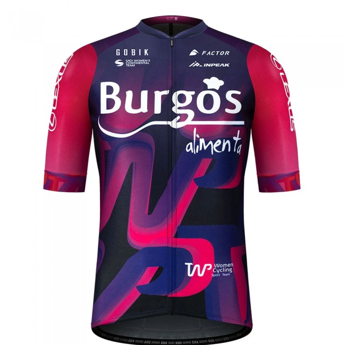Burgos Alimenta 2021 Team Wielerkleding Fietsshirt Korte Mouw Lkmebp