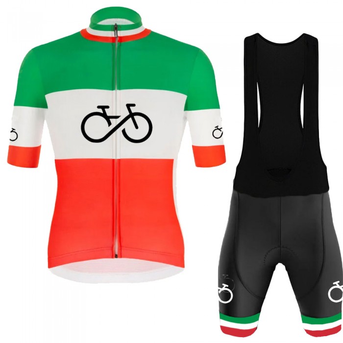 Italy Pro 2021 Team Fietskleding Set Wielershirts Korte Mouw+Korte Fietsbroeken Bib SuXMxD