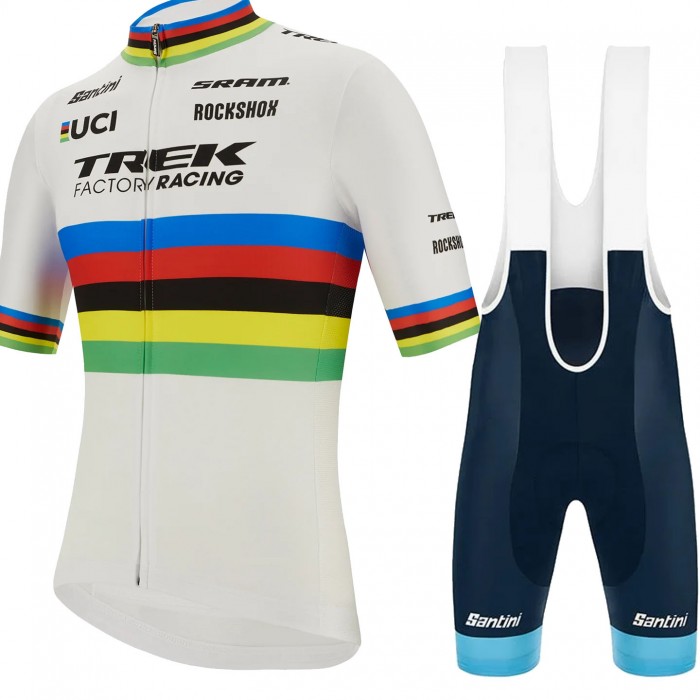 Fietskleding Profteams 2022 TREK SEGAFREDO Fietsshirt Korte Mouw+Korte Fietsbroeken Bib World Champion xtVOb