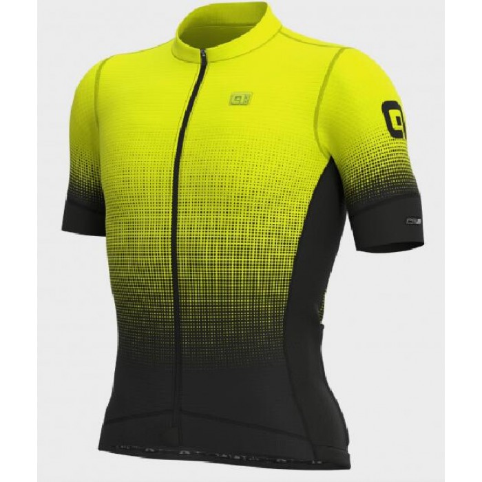 Wielerkleding Profteams 2020 Ale PR-S Dots Wielershirt Met Korte Mouwen Giallo-Fluo L12754019-02