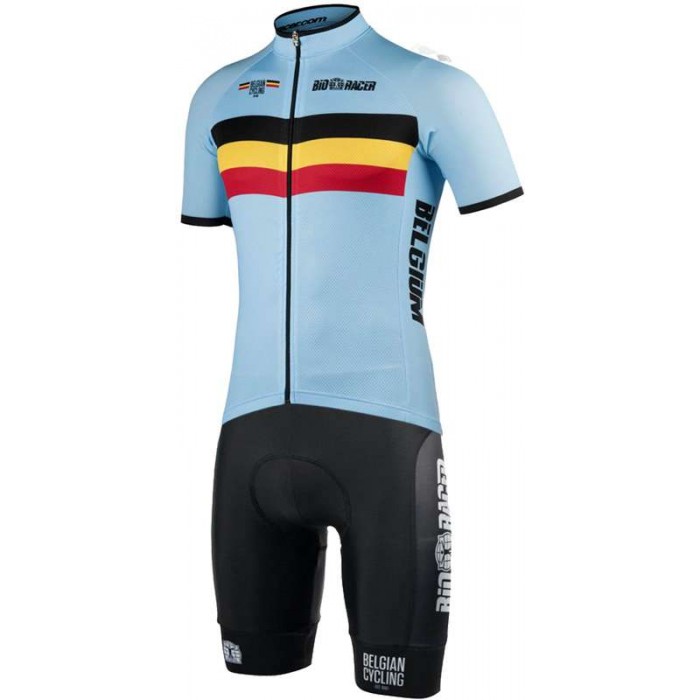 Wielerkleding Profteams 2020 BELGIEN Set Fietskleding Set Wielershirt Korte Mouwen+Fietsbroek Korte Geelarm