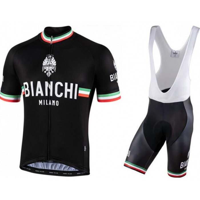 Wielerkleding Profteams 2020 BIANCHI MILANO Isalle Wielershirt Met Korte Mouwen+Pelau Koersbroek Korte Zwart