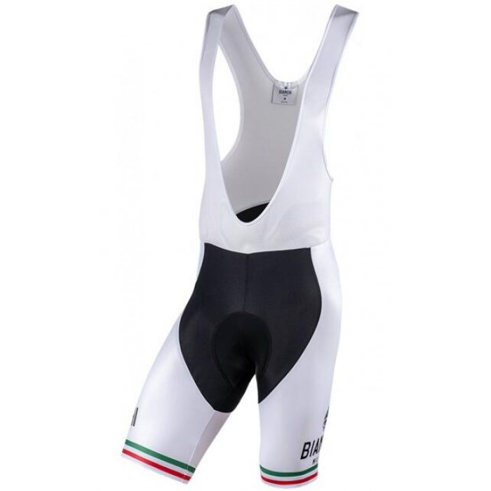 Wielerkleding Profteams 2020 BIANCHI MILANO Pelau Koersbroek Korte Zwart/Wit