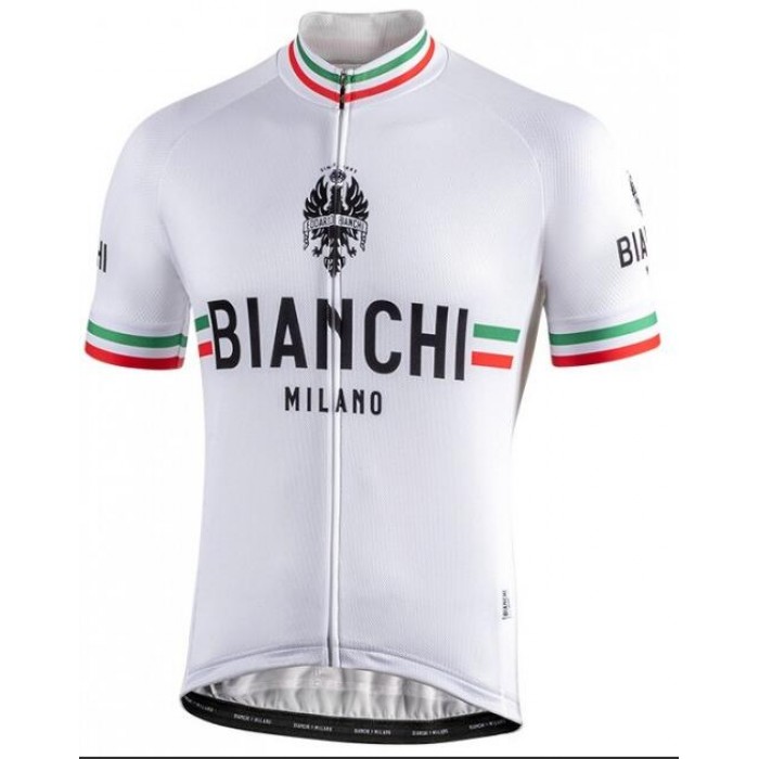 Wielerkleding Profteams 2020 BIANCHI MILANO Isalle Wielershirt Met Korte Mouwen Wit