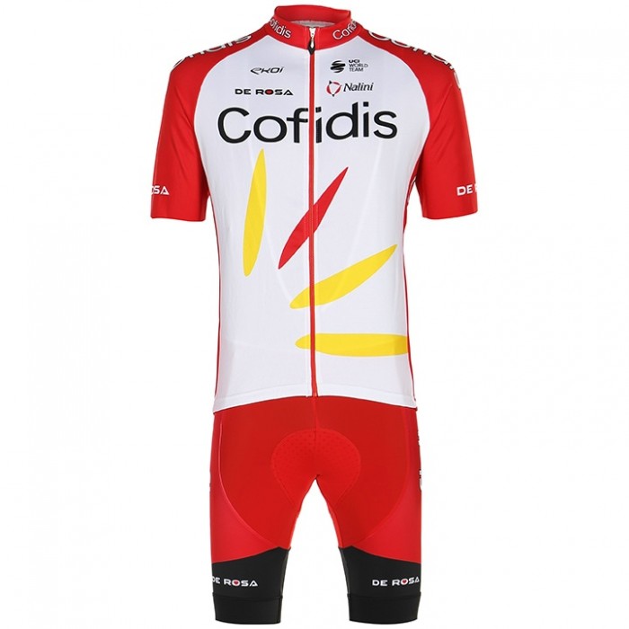 Wielerkleding Profteams 2020 COFIDIS SOLUTIONS CREDITS Fietskleding Set Wielershirt Korte Mouwen+Fietsbroek Korte Geel