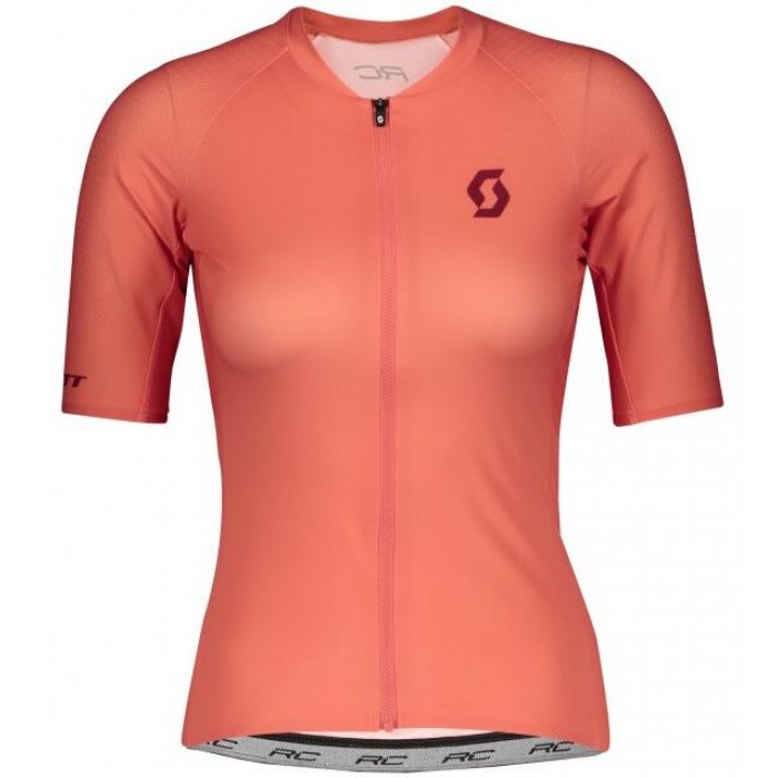 Wielerkleding Profteams 2020 Dames SCOTT RC Premium Wielershirt Met Korte Mouwen Rosa