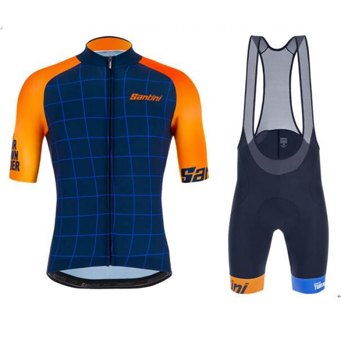 Wielerkleding Profteams 2020 TOUR DOWN UNDER Fietskleding Set Fietsshirt Met Korte Mouwen+Koersbroek Korte Blauw